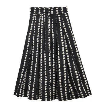 Women Skirt 2019 Spring Summer New Retro Small Daisies Button Open Fluffy A-line Midi Skirt
Women Skirt 2019 Spring Summer New Retro Small Daisies Button Open Fluffy A-line Midi Skirt