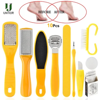 UNTIOR 10 in 1 Foot Scrubber Professional Pedicure Tools Kit Rasp Foot File Callu Remover Set Feet Exfoliating Scrubber Cleaner
UNTIOR 10 in 1 Foot Scrubber Professional Pedicure Tools Kit Rasp Foot File Callu Remover Set Feet Exfoliating Scrubber Cleaner