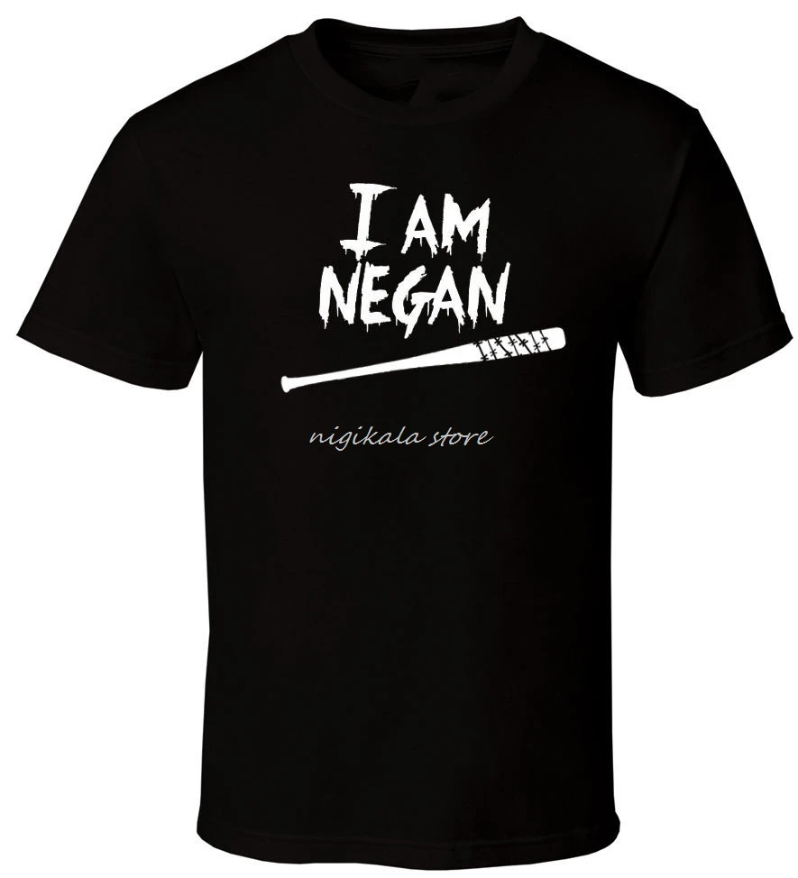 I AM Negan-Черная футболка Ходячие мертвецы летучая мышь AMC все размеры S-3XL Мужская