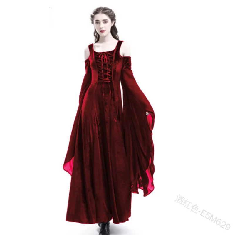 Medieval Dress Halloween Costumes for Women Strapless Lace Shoulder European Palace Court Retro Noble Cosplay Princess Dress 5xl
Medieval Dress Halloween Costumes for Women Strapless Lace Shoulder European Palace Court Retro Noble Cosplay Princess Dress 5xl