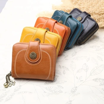 Korean Women Wallet Short Coin Purse Clutch Bag Vintage Oil Wax Leather Coin Bag Card Package
Korean Women Wallet Short Coin Purse Clutch Bag Vintage Oil Wax Leather Coin Bag Card Package