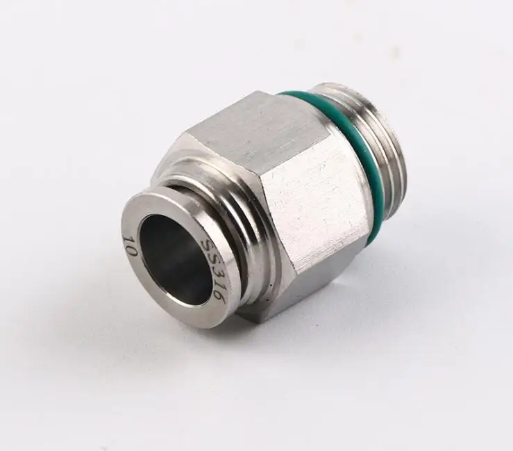 

Pneumatic 4mm-16mm Tube Hose Push In 1/8" 1/4" 3/8" 1/2" BSPP thread Male Straight Air Fitting Quick stainless steel Connector