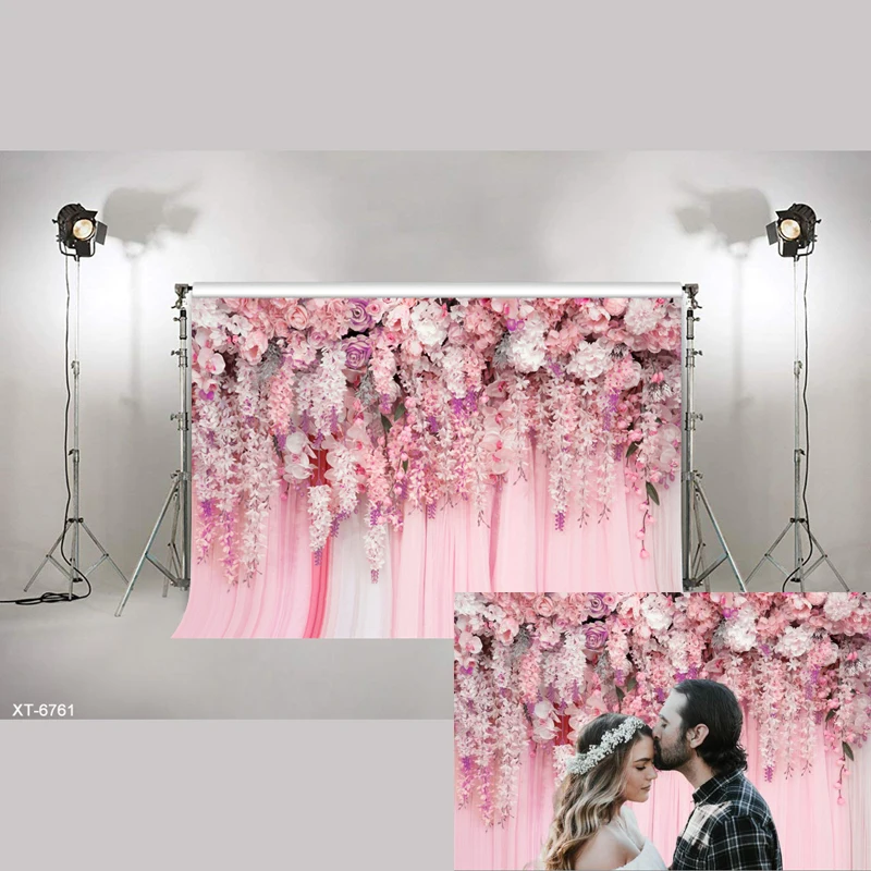 5x5FT Vinyl Backdrop Photographer,Paint,Blooming Petals Spring Season Background for Baby Shower Bridal Wedding Studio Photography Pictures