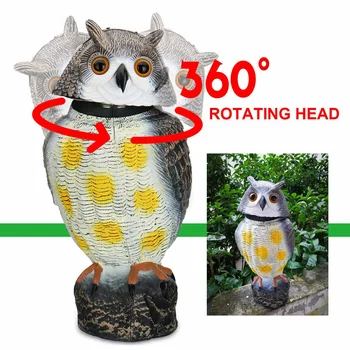 Fake Owl Decoy 360° Rotating Decoy Bird Repellent Pest Repellent Control Scare Crow Garden Yard Realistic Bird Decoration
Fake Owl Decoy 360° Rotating Decoy Bird Repellent Pest Repellent Control Scare Crow Garden Yard Realistic Bird Decoration
