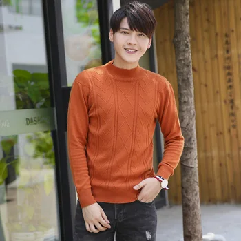 100% Pure Cashmere Knitted Pullover Man Oneck Long Sleeve Sweater Male Clothes Semi-high collar sweater High Quality Men Sweater
100% Pure Cashmere Knitted Pullover Man Oneck Long Sleeve Sweater Male Clothes Semi-high collar sweater High Quality Men Sweater