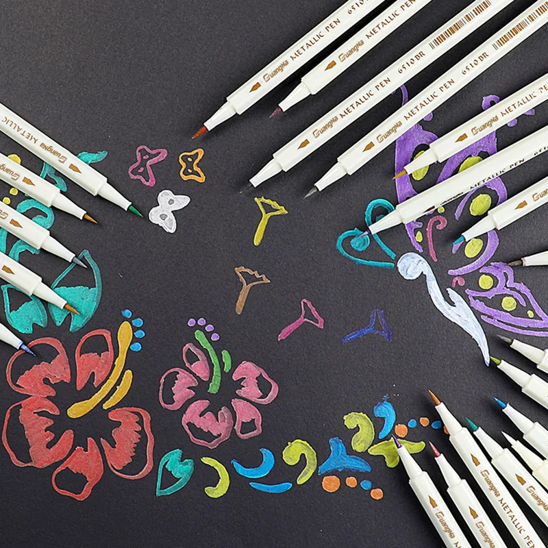 30 color / set metal color pearl pen soft brush water-based paint pen DIY hand account pen color black card album painting marke
30 color / set metal color pearl pen soft brush water-based paint pen DIY hand account pen color black card album painting marke
