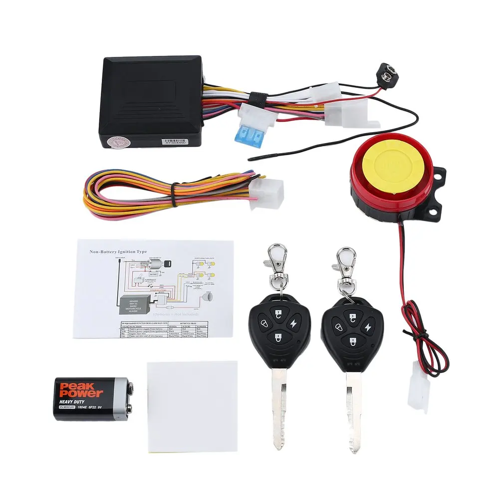 125dB Volume Anti-theft Security Alarm Motorcycle Bike Autocycle Immobiliser Sensor Double Remote Control Engine Start Alarm
125dB Volume Anti-theft Security Alarm Motorcycle Bike Autocycle Immobiliser Sensor Double Remote Control Engine Start Alarm