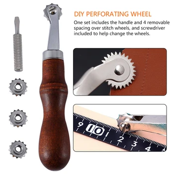 4 Wheels DIY Leather Tools Craft Spacer Embossing System Set Leathercraft Punch Tool for Leather Spacing Wheel Punching Tools
4 Wheels DIY Leather Tools Craft Spacer Embossing System Set Leathercraft Punch Tool for Leather Spacing Wheel Punching Tools