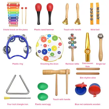22pcs Musical Toy Percussion Safe Non-toxic Non-toxic Toys Musical Instruments Educational Tools Rhythm Kit for Kids Toddlers
22pcs Musical Toy Percussion Safe Non-toxic Non-toxic Toys Musical Instruments Educational Tools Rhythm Kit for Kids Toddlers