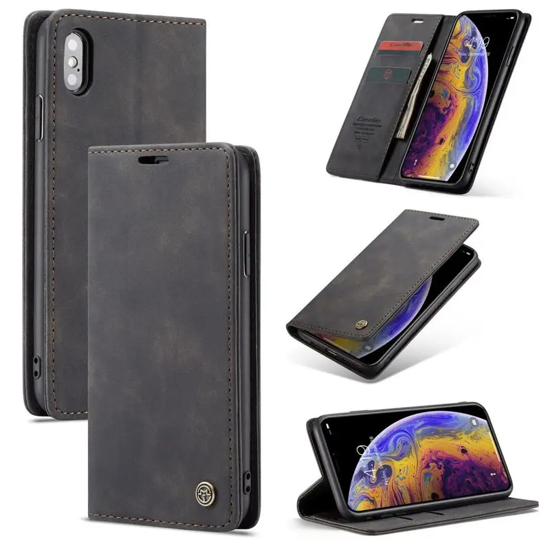 LLZ.COQUE Folio флип Премиум кожаный магнитный чехол-бумажник для Iphone SE 2020 Xr XS MAX 7 8X5 5S 6 6S