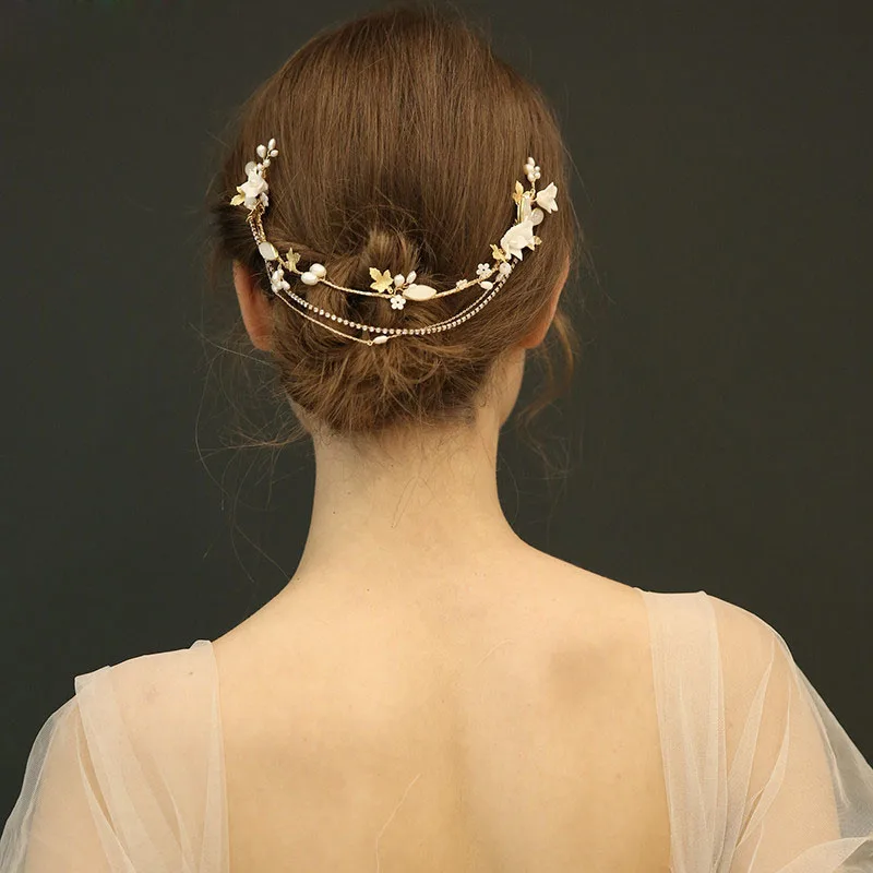 SLBRIDAL, ручная работа, золотые стразы, жемчуг, цветочный узор, свадебная повязка на голову, цепочка с кулоном-расческой, свадебные аксессуары д...
SLBRIDAL, ручная работа, золотые стразы, жемчуг, цветочный узор, свадебная повязка на голову, цепочка с кулоном-расческой, свадебные аксессуары д...