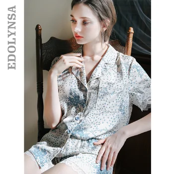 Women Pajamas Ladies Lace Print Vintage Sleepwear Simple Leisure Pyjamas Short Sleeve Camisole Pajamas INS Fashion T751
Women Pajamas Ladies Lace Print Vintage Sleepwear Simple Leisure Pyjamas Short Sleeve Camisole Pajamas INS Fashion T751