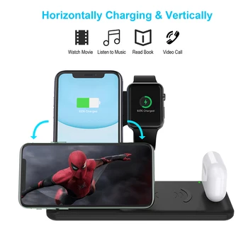 4 in 1 Qi Wireless Charger For Airpods Apple Watch 4 3 2 1 IWatch Fast Wireless Charging Pad For IPhone 11 Pro Xs Max X IY326 
4 in 1 Qi Wireless Charger For Airpods Apple Watch 4 3 2 1 IWatch Fast Wireless Charging Pad For IPhone 11 Pro Xs Max X IY326