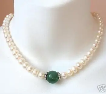 FINE 18" 9-10MM REAL SOUTH SEA WHITE PEARL GREEN JADE NECKLACE 925silver GOLD
FINE 18" 9-10MM REAL SOUTH SEA WHITE PEARL GREEN JADE NECKLACE 925silver GOLD