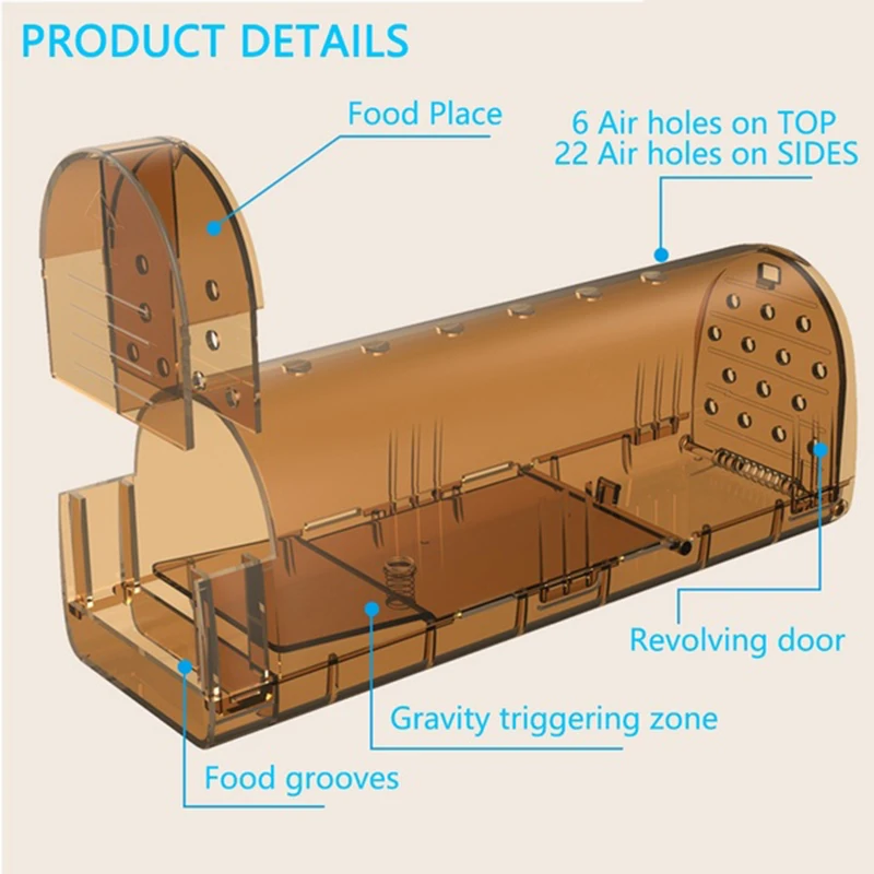 ABS Reusable Convenient Effective Rat Trap Mice Catcher Mousetrap Prop Trap-Easy Catching Tools Home Accessories Pest Rodent
ABS Reusable Convenient Effective Rat Trap Mice Catcher Mousetrap Prop Trap-Easy Catching Tools Home Accessories Pest Rodent