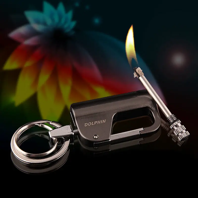 Keychain Metal Lighters Creative Portable key Ring waterproof Matches Petrol Lighters Outdoor Camping Igniter Cigarette Lighter
Keychain Metal Lighters Creative Portable key Ring waterproof Matches Petrol Lighters Outdoor Camping Igniter Cigarette Lighter