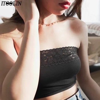 ITOOLIN Sexy Strapless Boob Tube Top For Women Slim Fit Crop Top Bar Sexy Lace Wrapped Chest Beauty Back Crop Boob Tube Tops
ITOOLIN Sexy Strapless Boob Tube Top For Women Slim Fit Crop Top Bar Sexy Lace Wrapped Chest Beauty Back Crop Boob Tube Tops