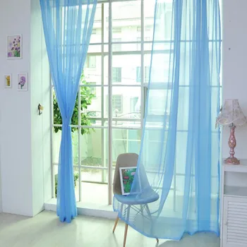 Tulle Curtain on the window 1 PCS Pure Color Tulle Curtain Drape Panel Sheer Scarf Valances curtains for the living room cortina
Tulle Curtain on the window 1 PCS Pure Color Tulle Curtain Drape Panel Sheer Scarf Valances curtains for the living room cortina