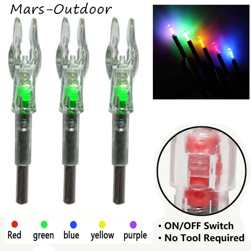 New 3Pcs/set Automatically Lighted Bow String Activated LED Lighted Nock For 4.2mm Archery Arrow Accessory Shooting Hunting tool
New 3Pcs/set Automatically Lighted Bow String Activated LED Lighted Nock For 4.2mm Archery Arrow Accessory Shooting Hunting tool