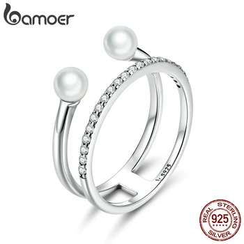 bamoer Authentic 925 Sterling Silver Geometric Shell Beads CZ Pendant Finger Rings for Women Engagement Statement Jewelry GAR668 
bamoer Authentic 925 Sterling Silver Geometric Shell Beads CZ Pendant Finger Rings for Women Engagement Statement Jewelry GAR668