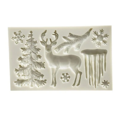 Clay Molds Rectangular Gray White Silicone Christmas Tree Elk Snowflake Icicle Fondant Mold
Clay Molds Rectangular Gray White Silicone Christmas Tree Elk Snowflake Icicle Fondant Mold