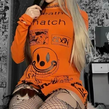2021 Autumn Grunge Punk Letter Emo Word Print Dress Gothic High Waist Long Sleeve Bodycon Mini Dresses Women Casual Streetwear
2021 Autumn Grunge Punk Letter Emo Word Print Dress Gothic High Waist Long Sleeve Bodycon Mini Dresses Women Casual Streetwear