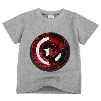 Summer Kids Boys T Shirt Superhero Sequin Reversible Baby Girls T-shirts Unicorn Children T-shirt Cotton Clothes Tee Tops
Summer Kids Boys T Shirt Superhero Sequin Reversible Baby Girls T-shirts Unicorn Children T-shirt Cotton Clothes Tee Tops