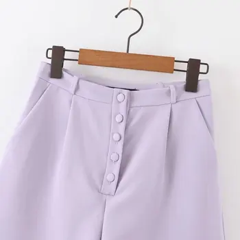 2020 ladies new purple button casual casual trousers 868 
2020 ladies new purple button casual casual trousers 868