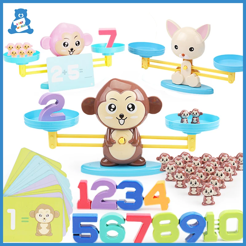 Math Match Game Board Toys Monkey Dog Match Balancing Scale Number Balance Game Kids Educational Toy to Learn Add and Subtract
Math Match Game Board Toys Monkey Dog Match Balancing Scale Number Balance Game Kids Educational Toy to Learn Add and Subtract