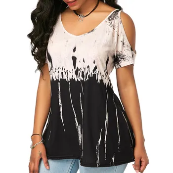 Digital Positioning Print T-shirt Summer 2020 Womens Short Tshirts Leakage Shoulder Large Size Casual Top Tees 5XL Tshirts Femme
Digital Positioning Print T-shirt Summer 2020 Womens Short Tshirts Leakage Shoulder Large Size Casual Top Tees 5XL Tshirts Femme