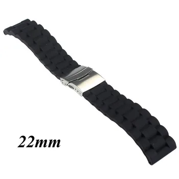 Black Silicone Rubber Watch Strap Band Deployment Buckle Waterproof 20mm 22mm
Black Silicone Rubber Watch Strap Band Deployment Buckle Waterproof 20mm 22mm