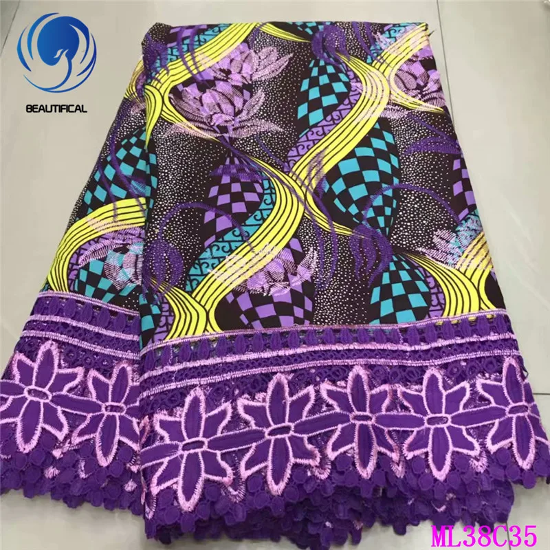 BEAUTIFICAL Quality Laces Fabrics 2019 Ankara Prints Wax Laces 6 yards African Wax French Guipure Lace for Dress Sewing ML38C35
BEAUTIFICAL Quality Laces Fabrics 2019 Ankara Prints Wax Laces 6 yards African Wax French Guipure Lace for Dress Sewing ML38C35