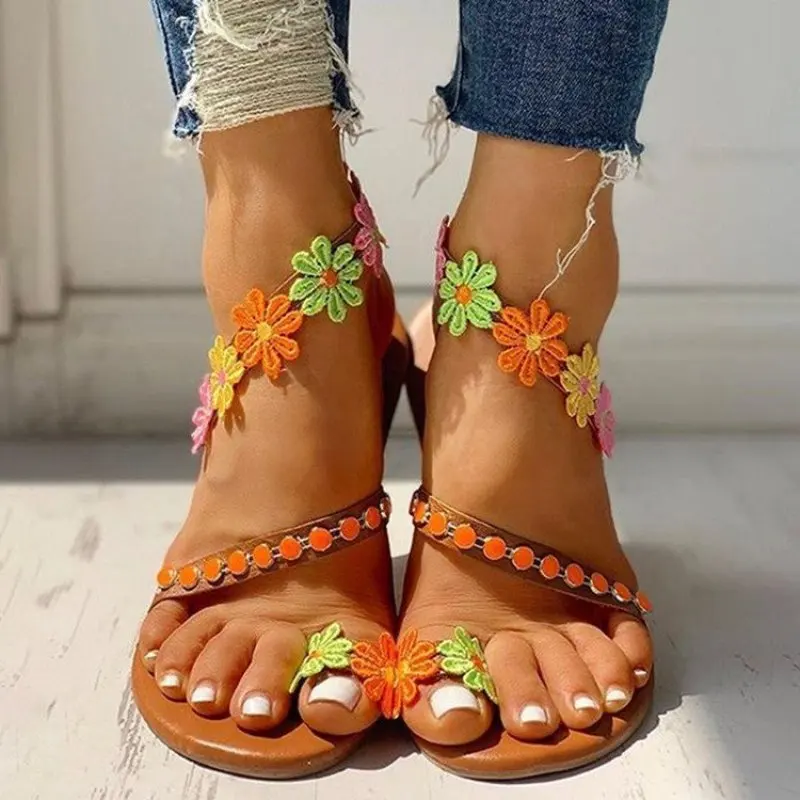 Summer 2020 Fashion Women's sandals Flat-Bottomed Open Toe Rome Paragraph with Flower Decoration shoes 
Summer 2020 Fashion Women's sandals Flat-Bottomed Open Toe Rome Paragraph with Flower Decoration shoes