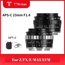 TTArtisan 23 mmf1.4 large aperture fixed focus micro single lens is suitable for E / FX/ m43/ EF-M
TTArtisan 23 mmf1.4 large aperture fixed focus micro single lens is suitable for E / FX/ m43/ EF-M