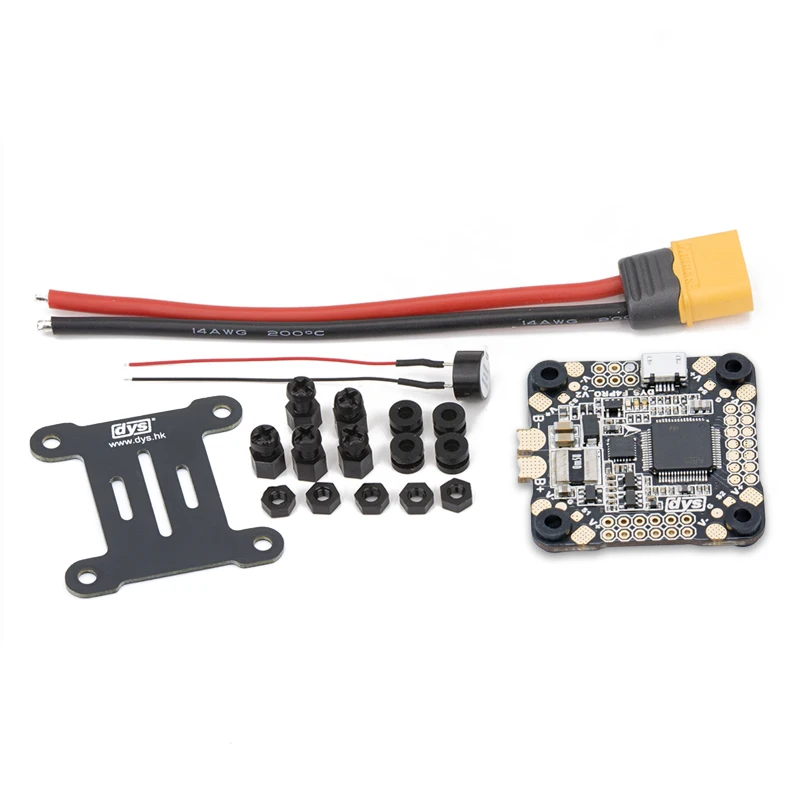 DYS Flight Control F4 PRO V2 Betaflight with 5V/3A 9V/1.2A BEC Intergrated Protection On-Board OSD Flat Cable Connection
DYS Flight Control F4 PRO V2 Betaflight with 5V/3A 9V/1.2A BEC Intergrated Protection On-Board OSD Flat Cable Connection