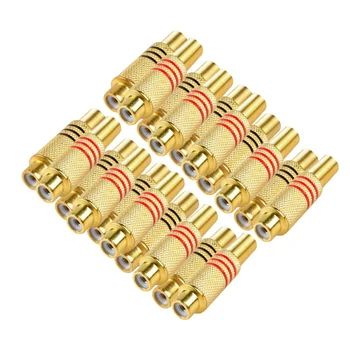 20PCS Plating Gold RCA Female Jack o Cable Connector Adapter Lotus RCA Plug Coupler Adapter for Mixer Amplifiers
20PCS Plating Gold RCA Female Jack o Cable Connector Adapter Lotus RCA Plug Coupler Adapter for Mixer Amplifiers