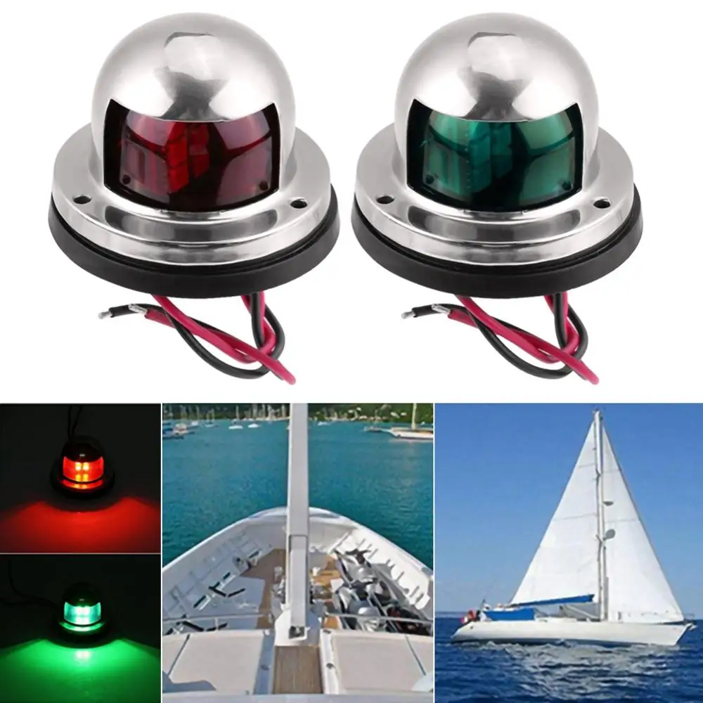 1Pair 12V Stainless Steel Red Green Bow LED Navigation Lights Boat Marine Indicator Spot Light Marine Boat Yacht Sailing Light
1Pair 12V Stainless Steel Red Green Bow LED Navigation Lights Boat Marine Indicator Spot Light Marine Boat Yacht Sailing Light
