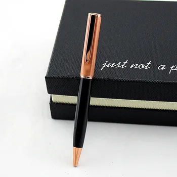 luxury Rotating metal ballpoint pen Black and rose gold ball pens steel bar oil pen commercial stationery For Office School Pen
luxury Rotating metal ballpoint pen Black and rose gold ball pens steel bar oil pen commercial stationery For Office School Pen