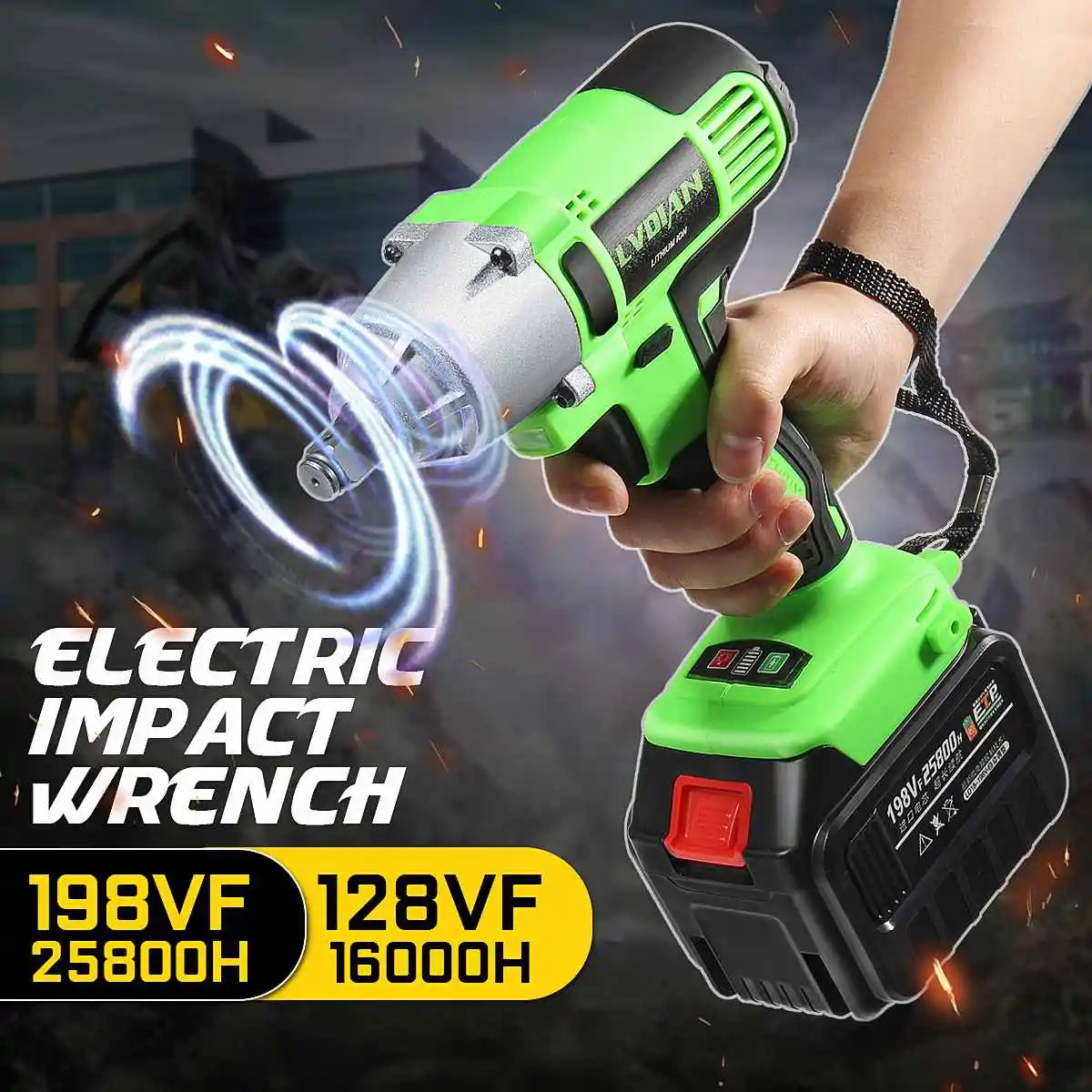 128/198VF Cordless Electric Wrench Impact Wrench Battery Electric Screwdriver Power Tool Electrician 21V
128/198VF Cordless Electric Wrench Impact Wrench Battery Electric Screwdriver Power Tool Electrician 21V
