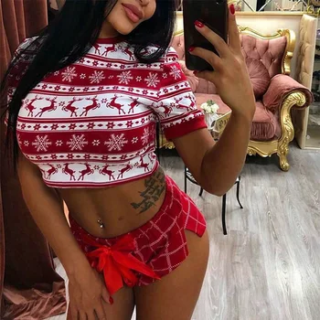 Fashion Sexy Christmast Printed Crop Tops Sexy Short 2 Pieces Women Sets 2 Piece For Women Pants And Top Christmas Party Pajamas
Fashion Sexy Christmast Printed Crop Tops Sexy Short 2 Pieces Women Sets 2 Piece For Women Pants And Top Christmas Party Pajamas