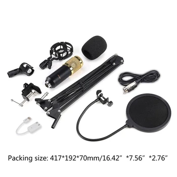 Condenser Microphone Bundle BM-800 Mic Set for stu dio Recording Microphone Kit 77HA
Condenser Microphone Bundle BM-800 Mic Set for stu dio Recording Microphone Kit 77HA