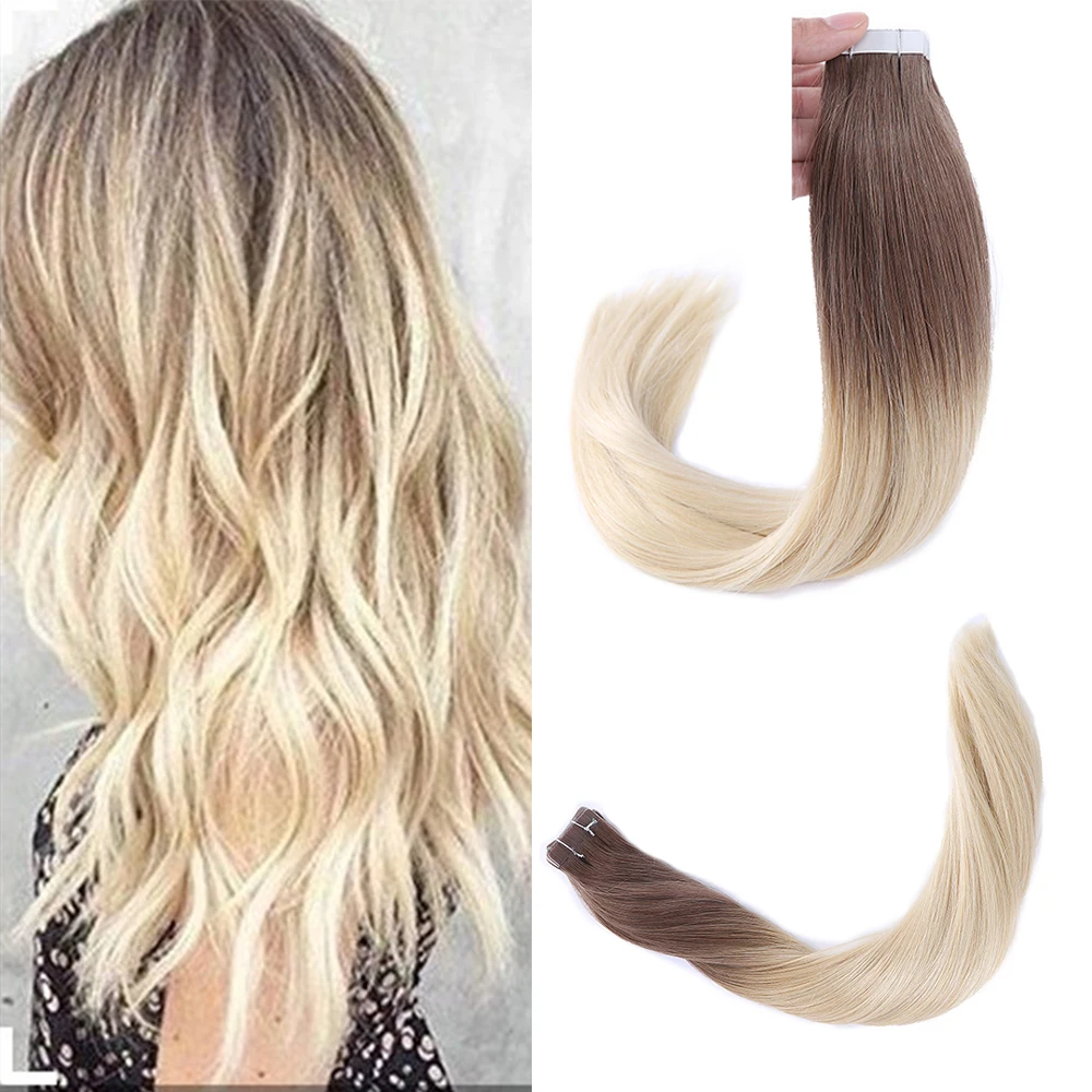 sindra 14"- 24" Tape in Human Hair Extensions Straight Remy On Adhesive Invisible PU Weft Extensions Balayage Color #6 to 613b
sindra 14"- 24" Tape in Human Hair Extensions Straight Remy On Adhesive Invisible PU Weft Extensions Balayage Color #6 to 613b