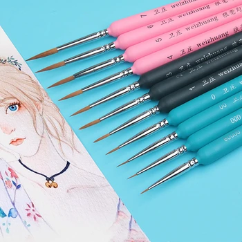 3 Piece Type Hook Line Pen Watercolor Soft Hair Oil Painting Extra Fine Weasel Hair Hand Painted Brush Gouache Acrylic Painting 
3 Piece Type Hook Line Pen Watercolor Soft Hair Oil Painting Extra Fine Weasel Hair Hand Painted Brush Gouache Acrylic Painting