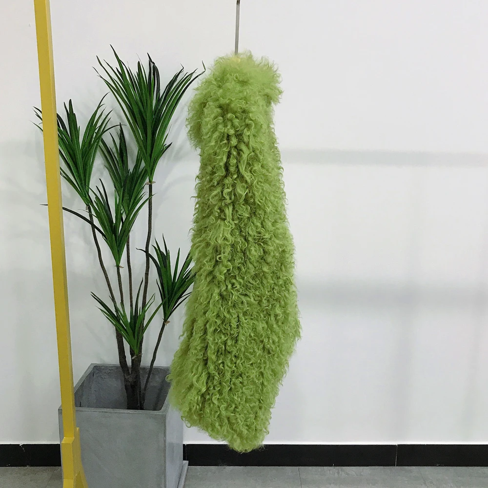 Excellent Grass Green Color AU1036 Quick Shipping New Fashion 100% Real Hand Knit Sheep Fur Overcoat 2020 6 Excellent Grass Green Color AU1036 Quick Shipping New Fashion 100% Real Hand Knit Sheep Fur Overcoat 2020 6