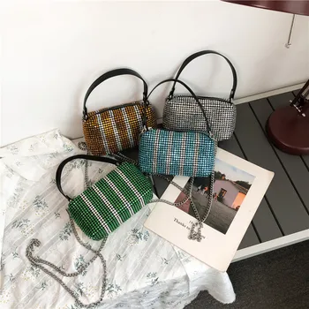 Brand Original Design New 2020 Rhinestone Bag, Flash Diamond Pillow Bag, Fashionable Hand-held Armpit Bag, Hand Bag
Brand Original Design New 2020 Rhinestone Bag, Flash Diamond Pillow Bag, Fashionable Hand-held Armpit Bag, Hand Bag