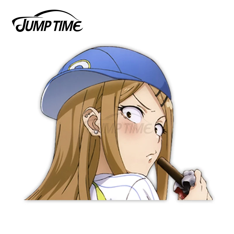 Jump Time Dagashi Kashi Endou Saya 8.7 Sexy Big Head Anime Girl Vinyl Decal Waifu Peeker Car Stickers | Автомобили и мотоциклы