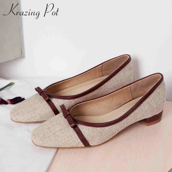 Krazing pot big size mixed colors bowtie ladies shoes round toe med heels slip on women leisure breathable daily wear pumps L07
Krazing pot big size mixed colors bowtie ladies shoes round toe med heels slip on women leisure breathable daily wear pumps L07