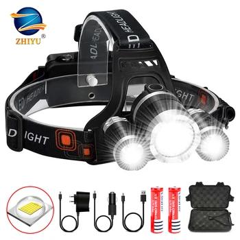 Rechargeable LED Headlamp,1000LM Bright Headlight,Portable Waterproof Flashlight use 18650 Batteries for Hunting Fishing Camping
Rechargeable LED Headlamp,1000LM Bright Headlight,Portable Waterproof Flashlight use 18650 Batteries for Hunting Fishing Camping
