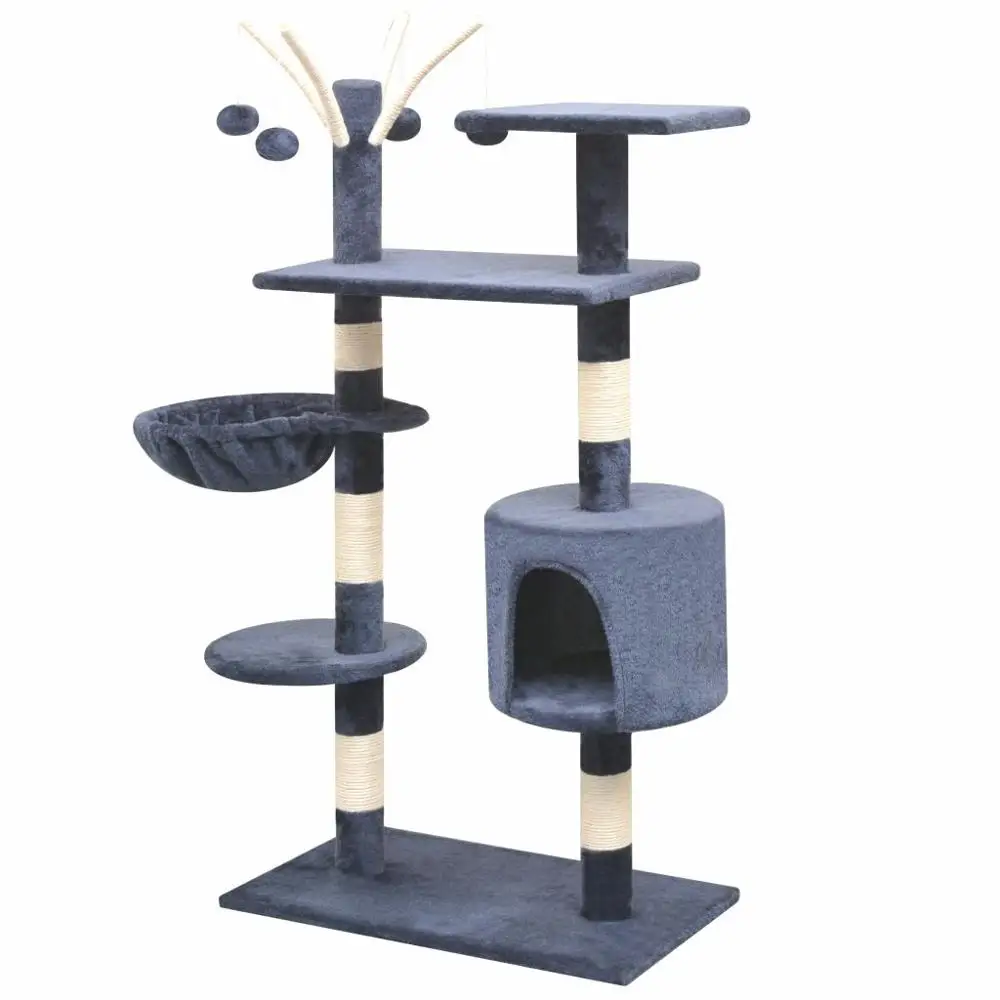 Cat Tree with Sisal Scratching Posts 125 cm Feature-packed Multi-level Play Center Cat Litter Small House Simple Four Season
Cat Tree with Sisal Scratching Posts 125 cm Feature-packed Multi-level Play Center Cat Litter Small House Simple Four Season