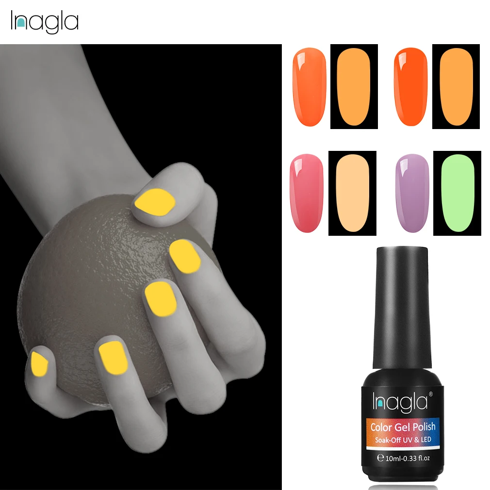 Inagla 10ML Night-glow Series Gel Nail Polish Soak off UV LED Nail Polish Lacquer Varnish Top Base Coat Nail Art Manicure Salon
Inagla 10ML Night-glow Series Gel Nail Polish Soak off UV LED Nail Polish Lacquer Varnish Top Base Coat Nail Art Manicure Salon